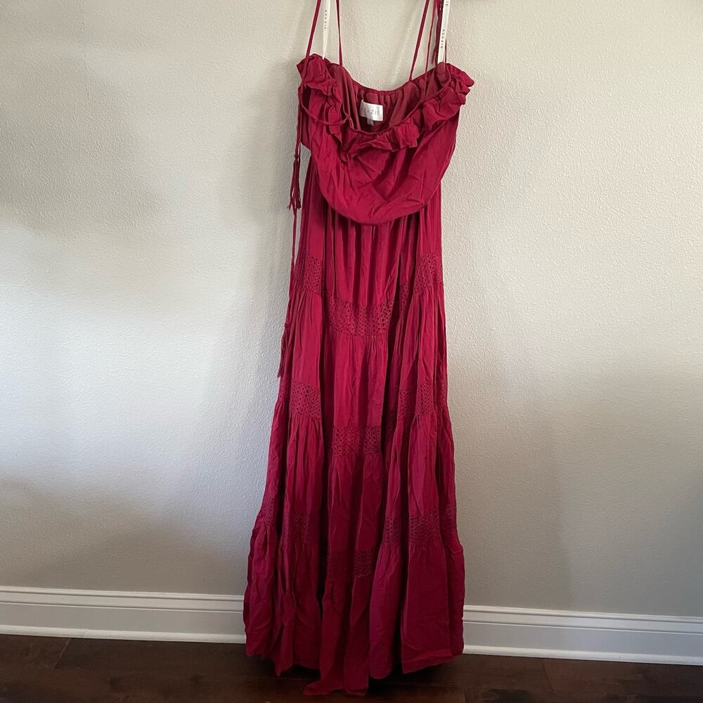 Azazie red tank maxi dress size A14 / US 10